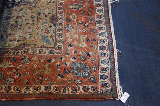 An Isfaphan blue ground carpet, 15ft 10in by 9ft 4in.